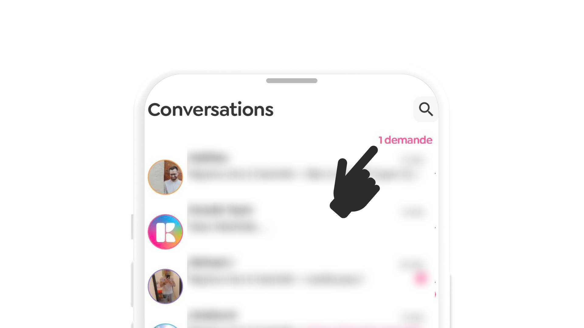 Comment retrouver mes messages ? Application de Rencontres Amicales